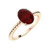 Image 2 : Natural 3.02 CTW Garnet Solitaire Ring 14K Rose Gold