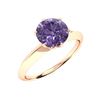 Image 2 : Natural 2.52 CTW Iolite Solitaire Ring 18K Rose Gold