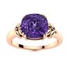 Image 1 : Natural 1.15 CTW Amethyst Solitaire Ring 14K Rose Gold
