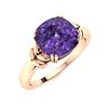 Image 2 : Natural 1.15 CTW Amethyst Solitaire Ring 14K Rose Gold