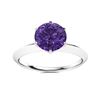 Image 1 : Natural 1.05 CTW Amethyst Solitaire Ring 14K White Gold