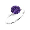 Image 2 : Natural 1.05 CTW Amethyst Solitaire Ring 14K White Gold