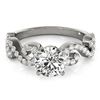 Image 1 : Natural 1.4 ctw Diamond Solitaire Ring 14k White Gold