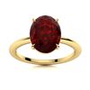 Image 1 : Natural 3.02 CTW Garnet Solitaire Ring 14K Yellow Gold