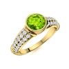 Image 2 : Natural 1.60 CTW Peridot & Diamond Engagement Ring 14K Yellow Gold