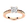 Image 1 : Natural 1.0 CTW Diamond Solitaire Ring 14K Rose Gold