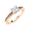 Image 2 : Natural 1.0 CTW Diamond Solitaire Ring 14K Rose Gold