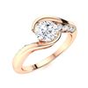 Image 2 : Natural 1.01 CTW Diamond Solitaire Ring 14K Rose Gold