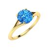 Image 2 : Natural 0.71 CTW Topaz Solitaire Ring 14K Yellow Gold