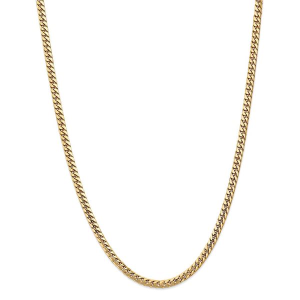 14k Yellow Gold 4.3 mm Solid Miami Cuban Chain - 22 in.