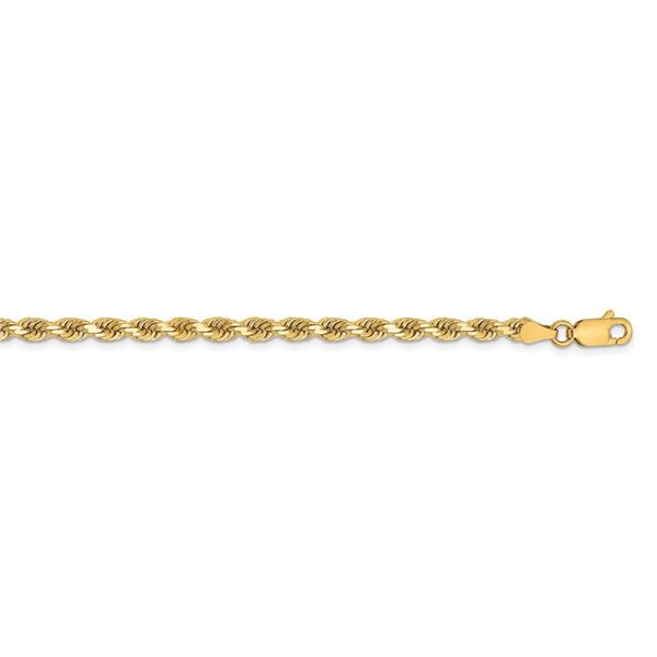 14k Yellow Gold 3.25 mm Diamond Cut Rope Chain - 16 in.
