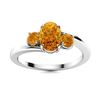 Image 1 : Natural 1.0 CTW Citrine Solitaire Ring 18K White Gold
