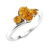 Image 2 : Natural 1.0 CTW Citrine Solitaire Ring 18K White Gold