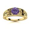 Image 1 : Natural 0.72 CTW Iolite Solitaire Ring 18K Yellow Gold