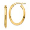 Image 1 : 14k Yellow Gold Polished Oval Hoop Earrings - 2.5 mm
