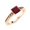 Image 2 : Natural 0.66 CTW Ruby Solitaire Ring 14K Rose Gold