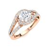 Image 2 : Natural 1.37 CTW Diamond Solitaire Ring 18K Rose Gold