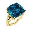Image 2 : Natural 7.06 CTW Topaz Solitaire Ring 18K Yellow Gold