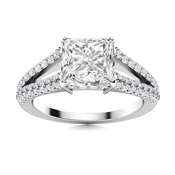 Natural 1.99 CTW Diamond Solitaire Ring 18K White Gold