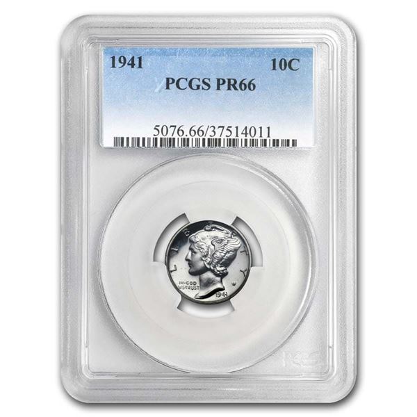 1941 Mercury Dime PR-66 PCGS