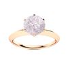 Image 1 : Natural 2.52 CTW Rose Quartz Solitaire Ring 18K Rose Gold