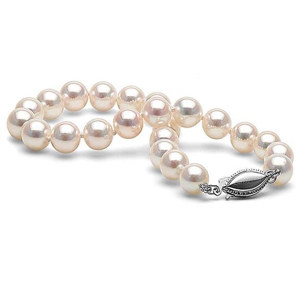 White Akoya Pearl Bracelet, 6.5-7.0mm