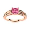 Image 1 : Natural 0.87 CTW Tourmaline Solitaire Ring 18K Rose Gold