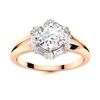 Image 1 : Natural 1.31 CTW Diamond Solitaire Ring 14K Rose Gold