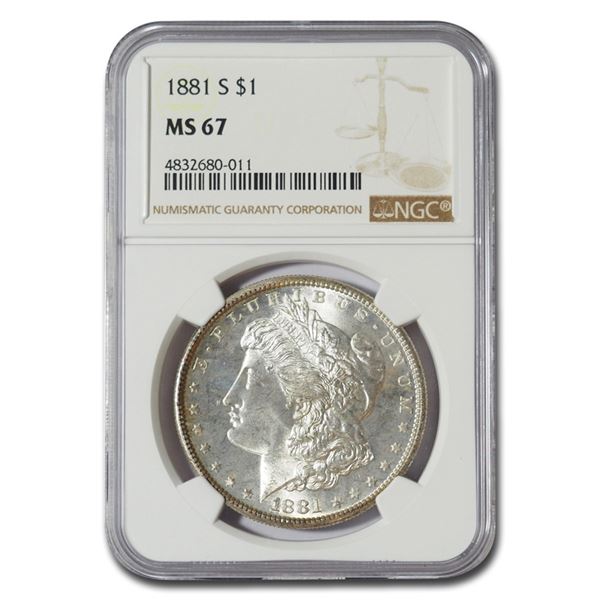 1881-S Morgan Dollar MS-67 NGC