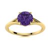 Image 1 : Natural 1.71 CTW Amethyst Solitaire Ring 14K Yellow Gold