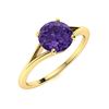 Image 2 : Natural 1.71 CTW Amethyst Solitaire Ring 14K Yellow Gold