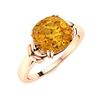 Image 2 : Natural 1.11 CTW Citrine Solitaire Ring 14K Rose Gold