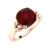 Image 2 : Natural 4.04 CTW Garnet Solitaire Ring 18K Rose Gold