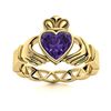 Image 1 : Natural 1.55 CTW Amethyst Solitaire Ring 14K Yellow Gold