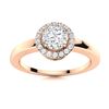 Image 1 : Natural 0.57 CTW Diamond Solitaire Ring 14K Rose Gold