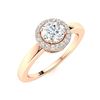 Image 2 : Natural 0.57 CTW Diamond Solitaire Ring 14K Rose Gold