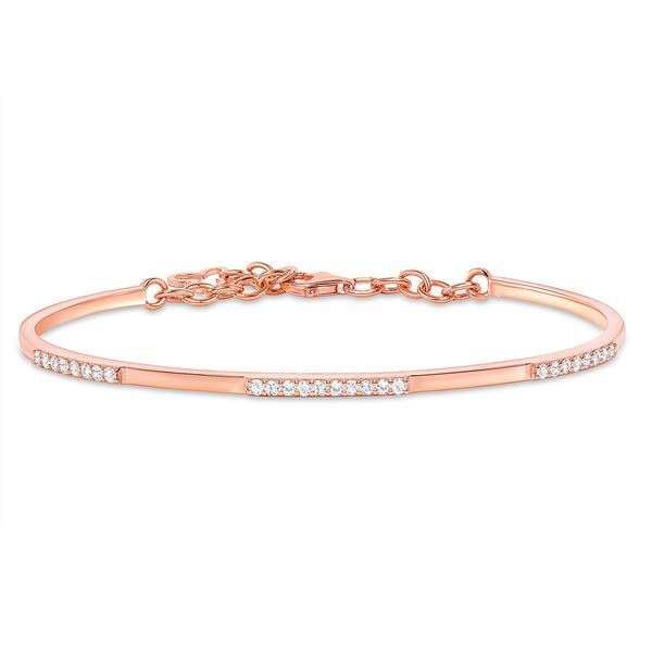 Natural 0.37 CTW Cutie Cuff Diamond Bangle 14KT Rose Gold