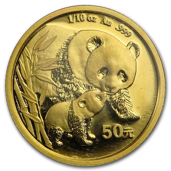 2004 China 1/10 oz Gold Panda BU (Sealed)