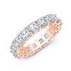 Image 1 : Natural 3.02 CTW Asscher Cut Diamond Eternity Ring 18KT Rose Gold