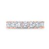 Image 4 : Natural 3.02 CTW Asscher Cut Diamond Eternity Ring 18KT Rose Gold