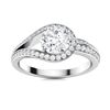 Image 1 : Natural 1.12 CTW Diamond Solitaire Ring 18K White Gold