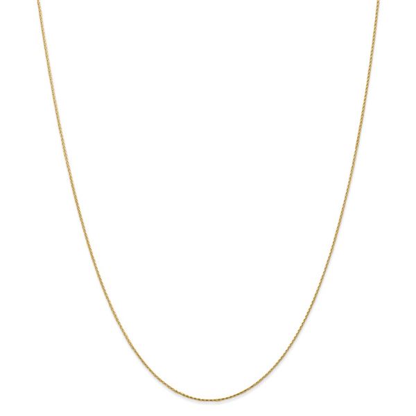 14k Gold .8 mm Round Diamond-cut Wheat Chain Necklace - 16 in.