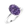 Image 2 : Natural 3.06 CTW Iolite Solitaire Ring 14K White Gold