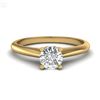 Image 2 : 0.4 ctw VS/SI Diamond Solitaire Art Deco Ring 18k Yellow Gold - REF-57R3K