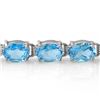 Image 2 : 30.0 ctw Blue Topaz Bracelet 10k White Gold - REF-46N6F
