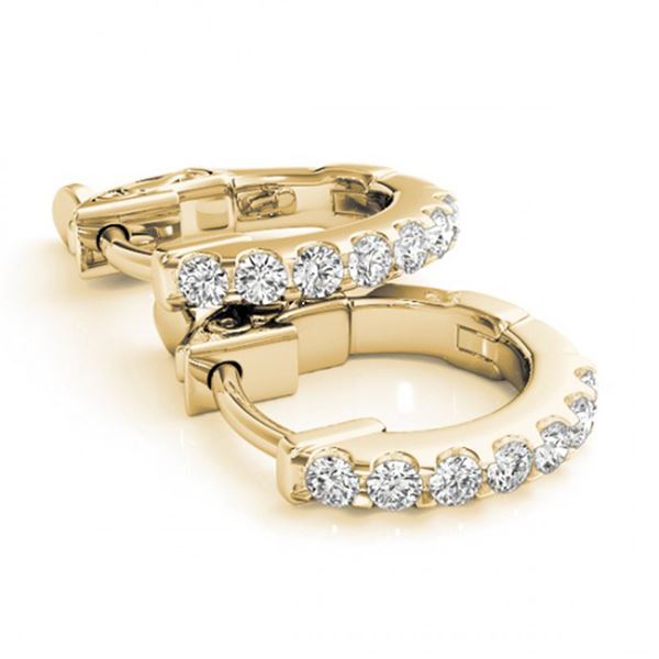 0.25 ctw Diamond VS/SI Hoop Earrings 14k Yellow Gold - REF-24N5F