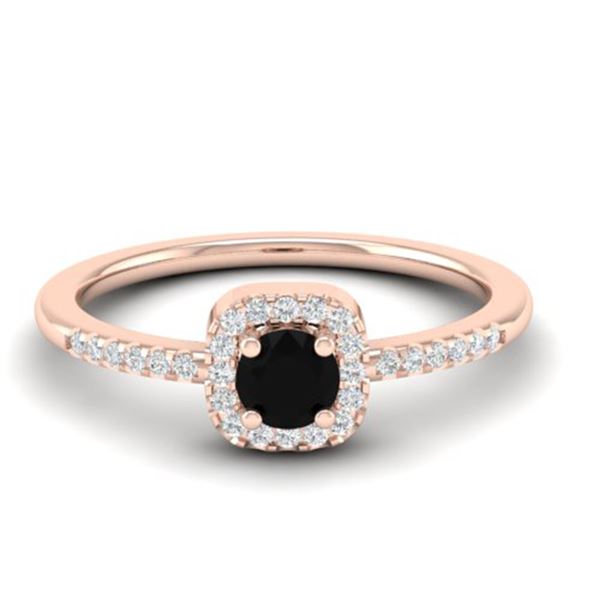 0.55 ctw Micro Pave VS/SI Diamond Ring Designer 14k Rose Gold - REF-22X2A