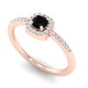 Image 2 : 0.55 ctw Micro Pave VS/SI Diamond Ring Designer 14k Rose Gold - REF-22X2A