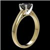 Image 3 : 1.25 ctw Fancy Black Diamond Solitaire Engagment Ring 10k Yellow Gold - REF-26A6N
