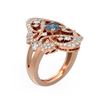 Image 1 : 2.02 ctw Intense Blue Diamond Ring 18K Rose Gold - REF-234F4M